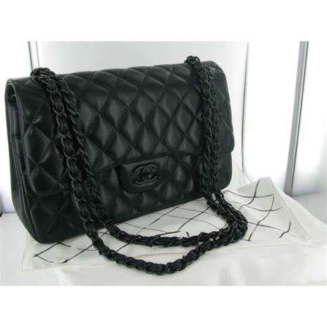 chanel black bag and black hardware|vintage black chanel bag.